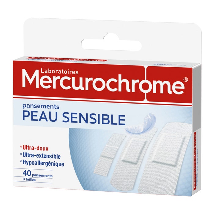 Medicazioni per pelle sensibile X40 Mercurochrome