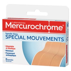 Mercurochrome Movimenti speciali Striscia di tessuto 10x6 cm 5 Bendaggi