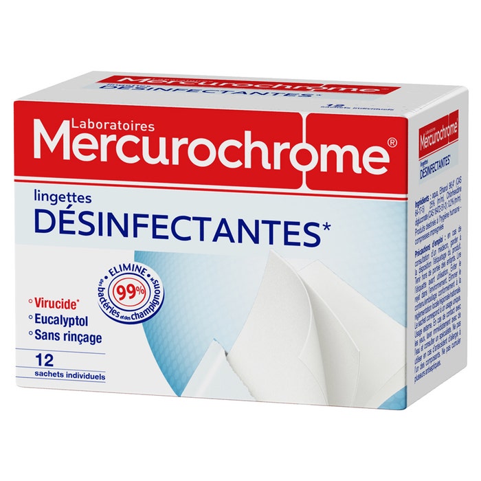Salviette Desinfectis Busta individuale X12 Mercurochrome