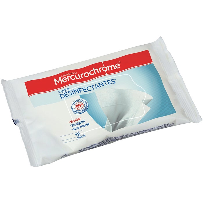 Salviette desinfectis Fresh Etui X12 Mercurochrome