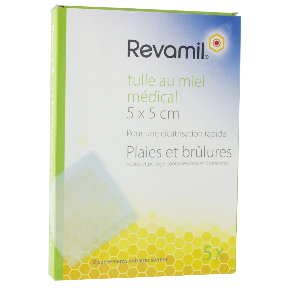 Revamil Tulle al miele medicale 5 salviette