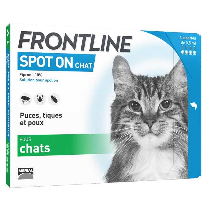 Spot-on Chat 4 Pipette da 0,5ml Frontline