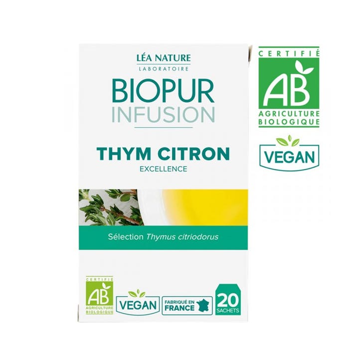 Biopur Infusion Thym Citron Bio 20 Sachets Biopur