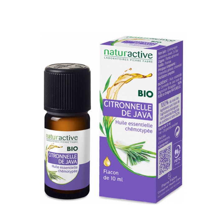 Naturactive Olio essenziale biologico di Citronella Java 10 ml