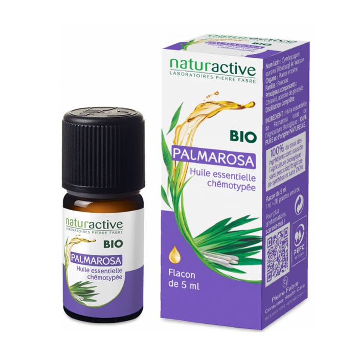 Naturactive Olio essenziale biologico di palmarosa 5 ml