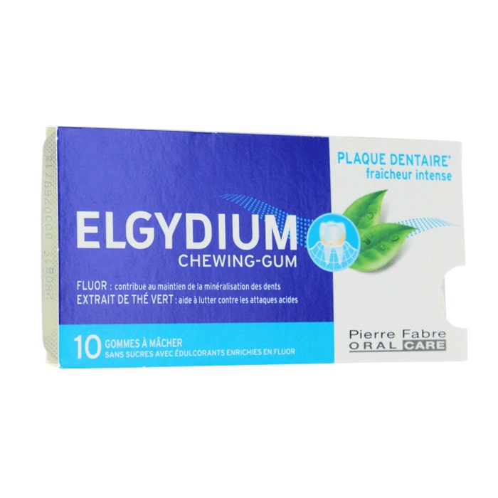 Elgydium Gomme da masticare per la placca dentale a freschezza intensa X10