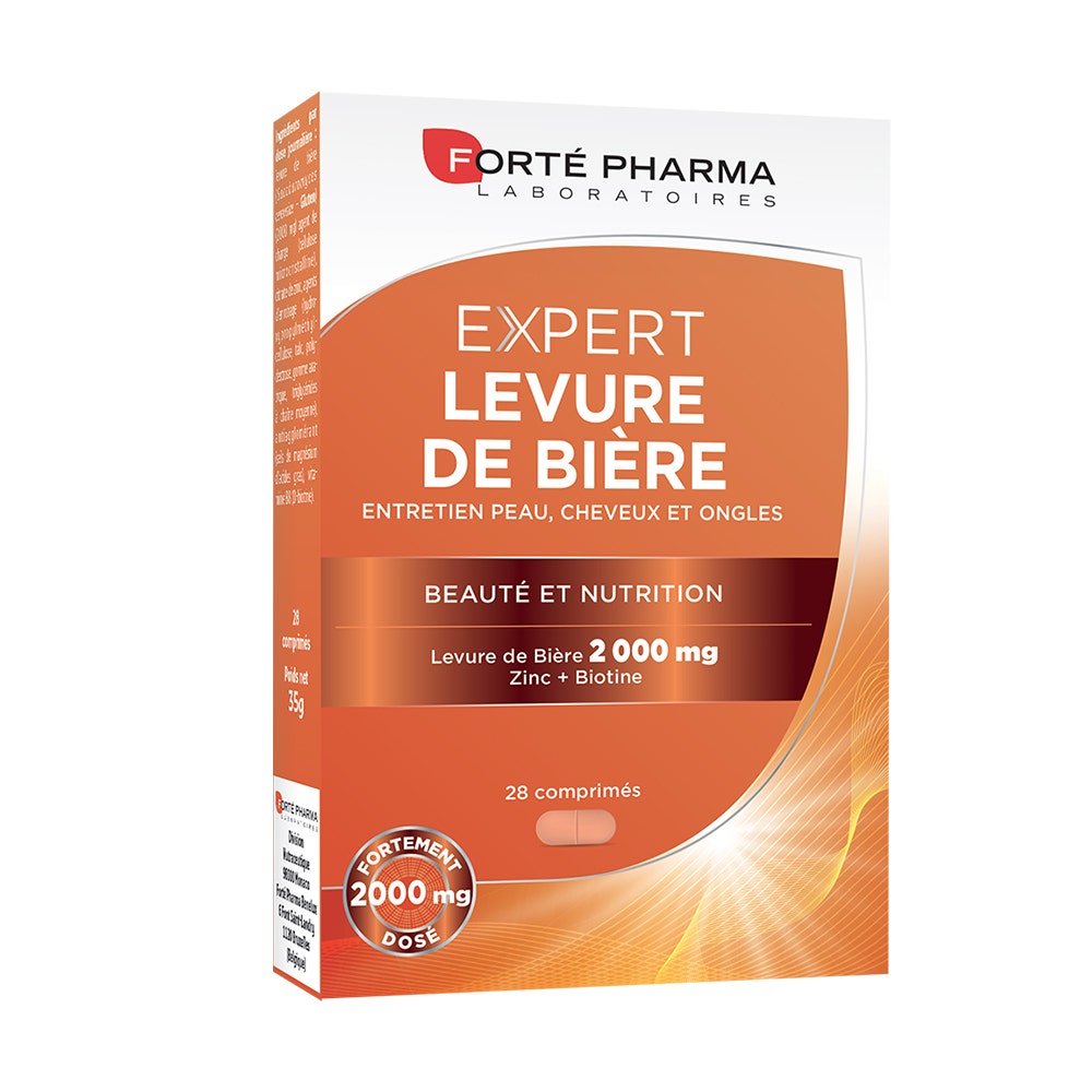 Forté Pharma Cura dei Capelli Lievito di birra per capelli, unghie e pelle con zinco e biotina 28 compresse