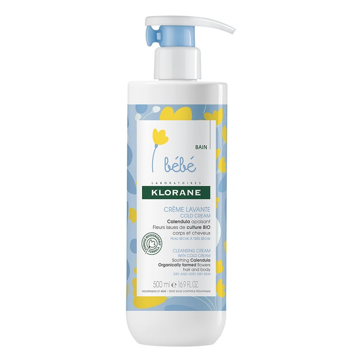 Klorane Bébé Crema Detergente Cold Cream 500ml