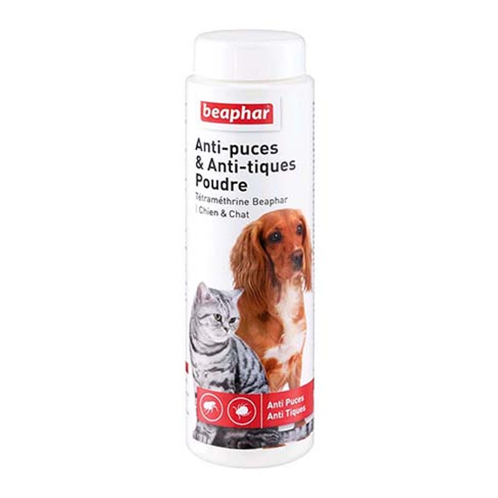 Beaphar Polvere di pulci e zecche alla tetrametrina per cane e gatto 150g