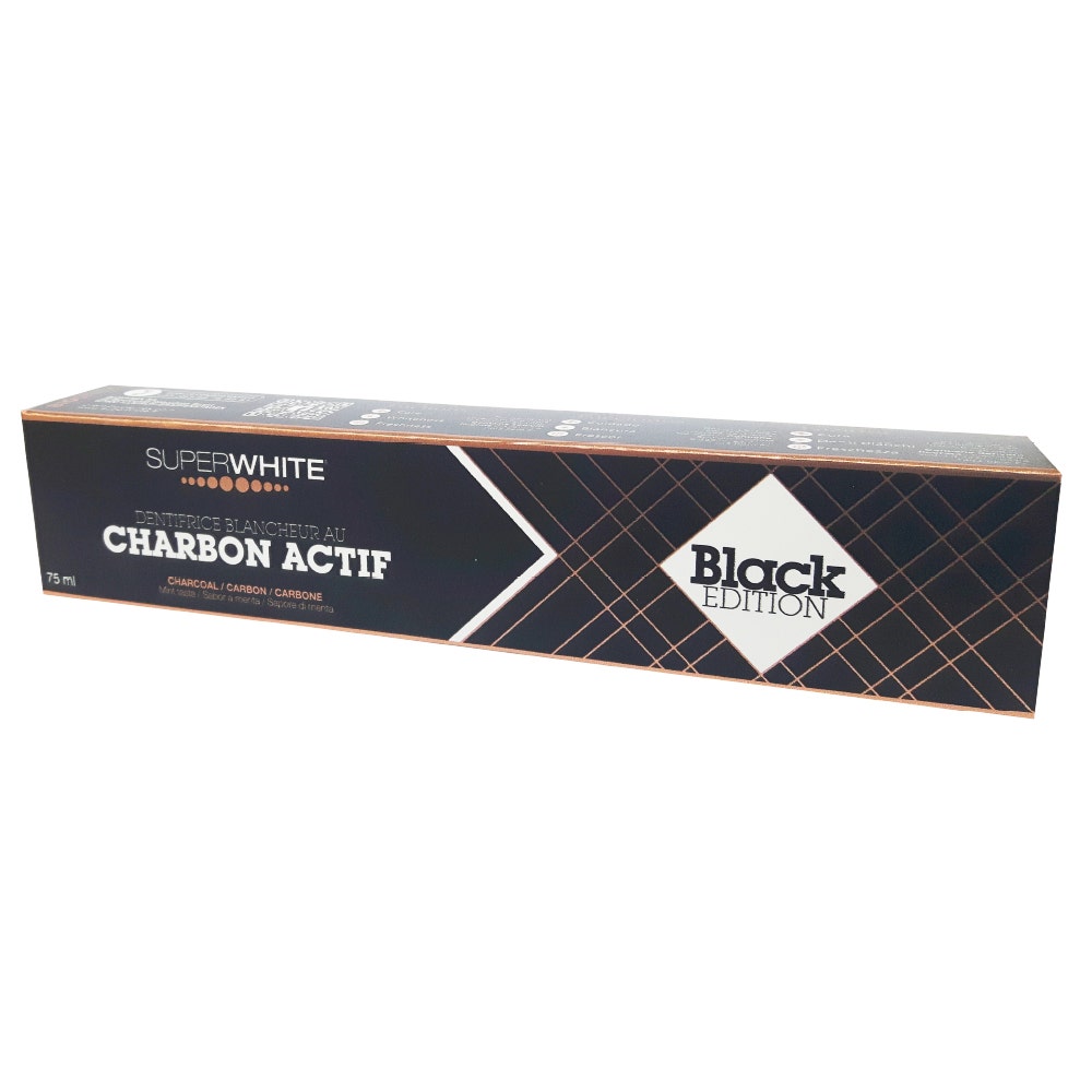 Superwhite Dentifricio Sbiancante con Carbone Actifa Edizione Nera 75 ml