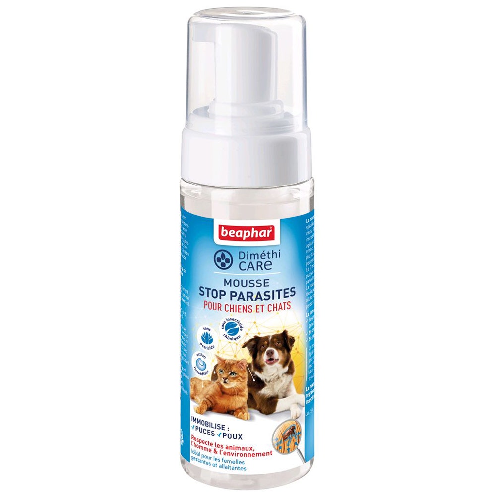Beaphar Dimethicare Mousse Stop Parassiti per Cane e Gatto 150 ml