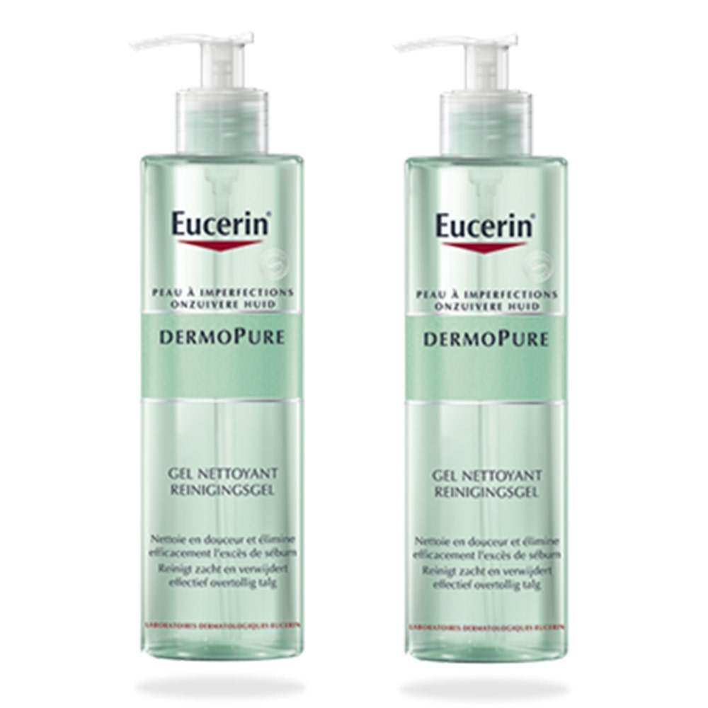 Eucerin Dermopure Duo Gel detergente Pelle con imperfezioni 2x400ml