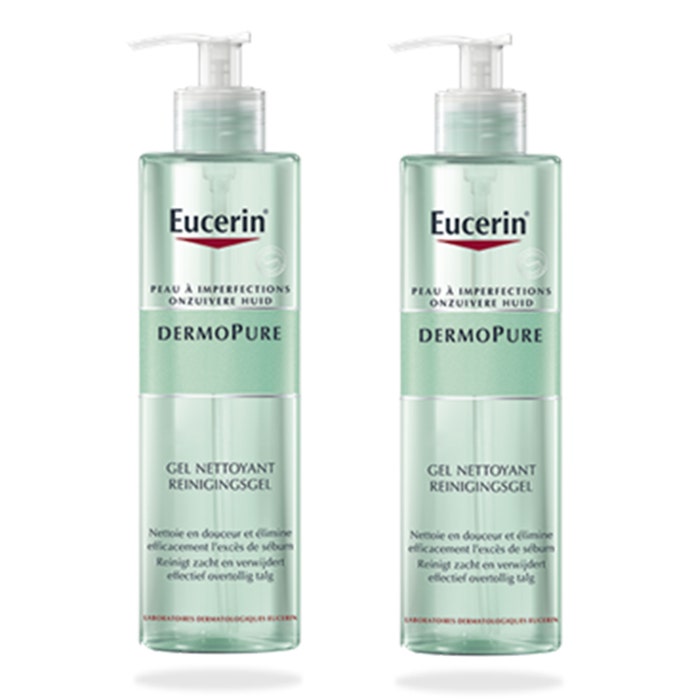 Duo Gel detergente Pelle con imperfezioni 2x400ml Dermopure Eucerin