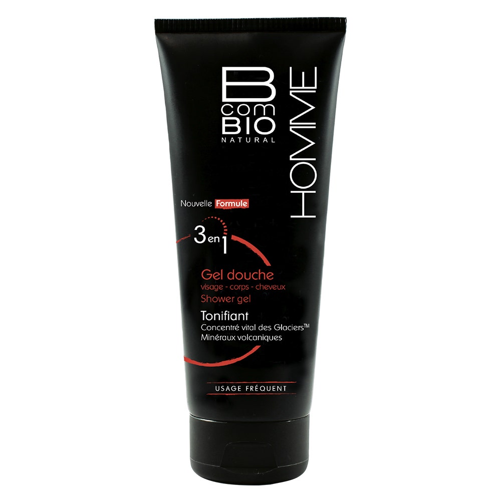Bcombio Natural Homme 3 In 1 Gel Doccia Tonificante Corpo, Viso e Capelli Biologico 200 ml