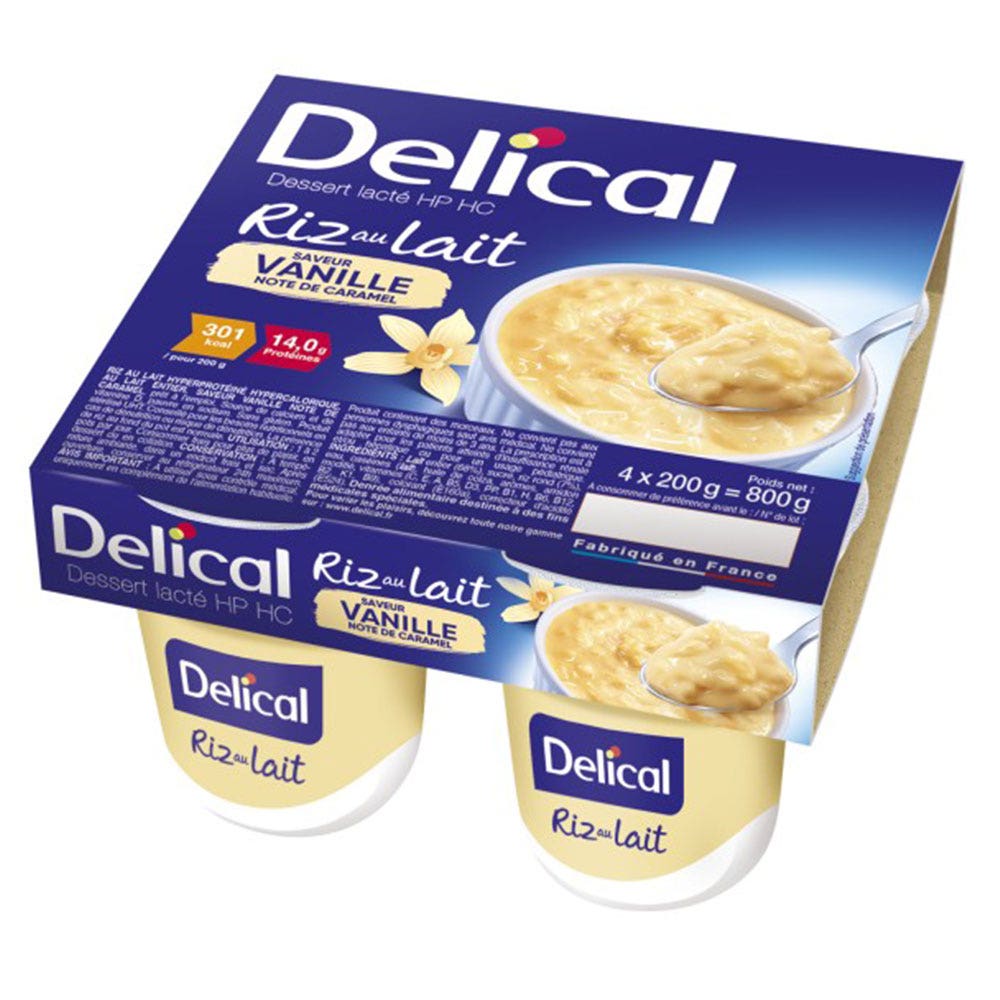 Delical Budino di riso ipercalorico e iperproteico 4x200g