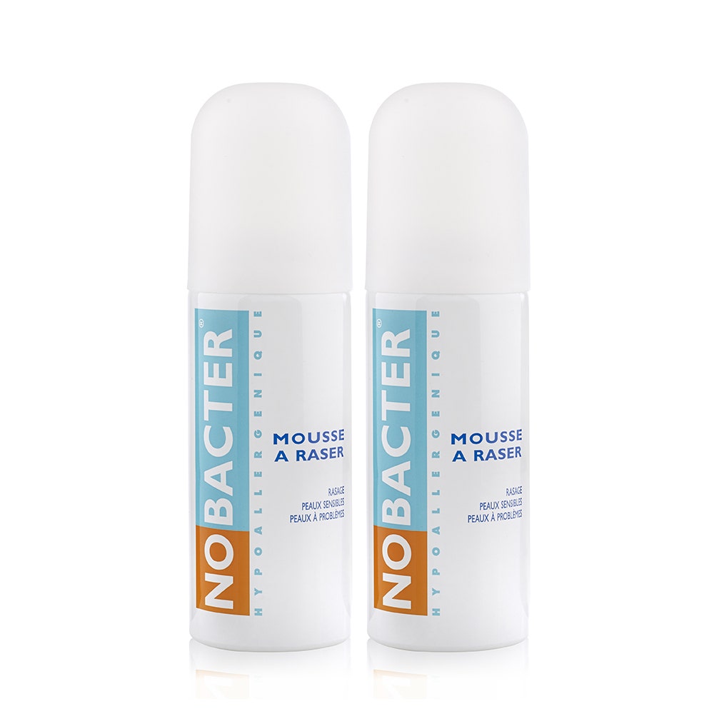Nobacter Schiuma da barba per pelli sensibili o problematiche 2x150 ml