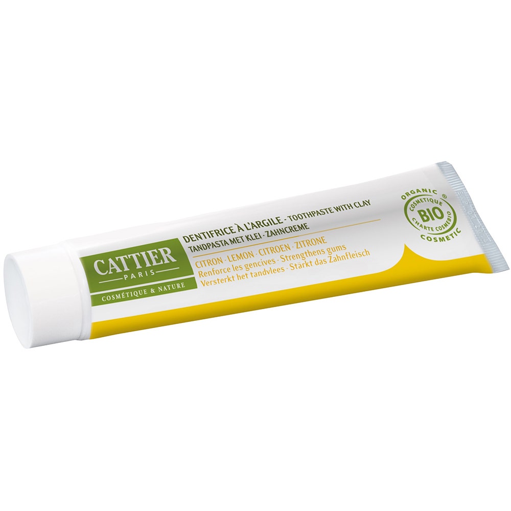 Cattier Dentifricio All'argilla con olio essenziale di limone 75ml