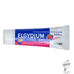 Elgydium Dentifricio con fluoro Gusto melograno Protezione carie Bambini da 2 a 6 anni 50ml