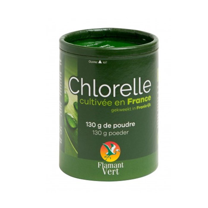 Flamant Vert Chlorella coltivata in Francia Polvere 130g