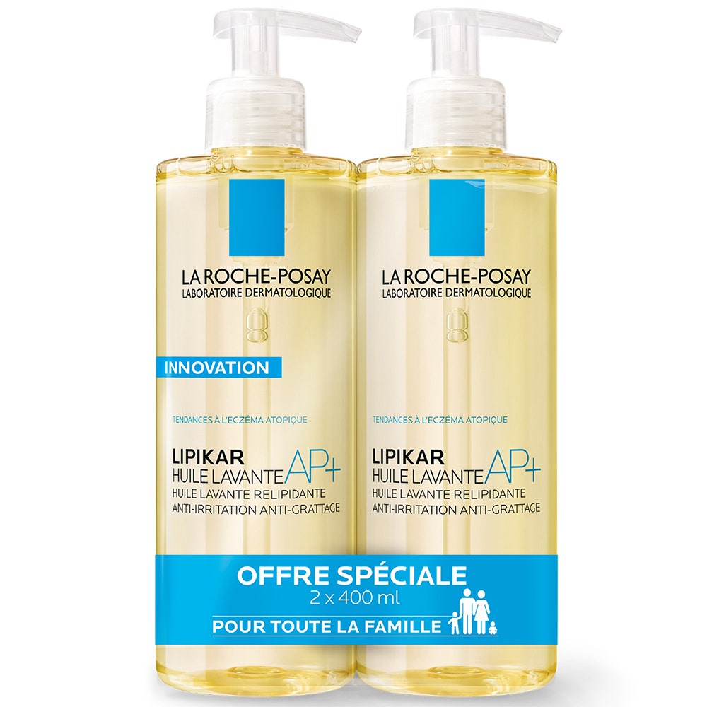 La Roche-Posay Lipikar Olio Detergente Pelle a tendenza Atopica Estremamente secca 2x400ml
