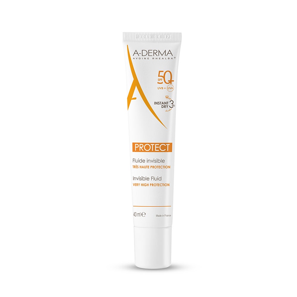A-Derma Protect Invisible fluido SPF50+ pelle fragile combinata grassa 40 ml