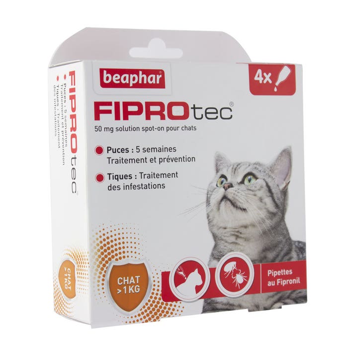 Beaphar Fiprotec Fipronil Parassiticida Pipette Per Gatti Con Plus 1 kg