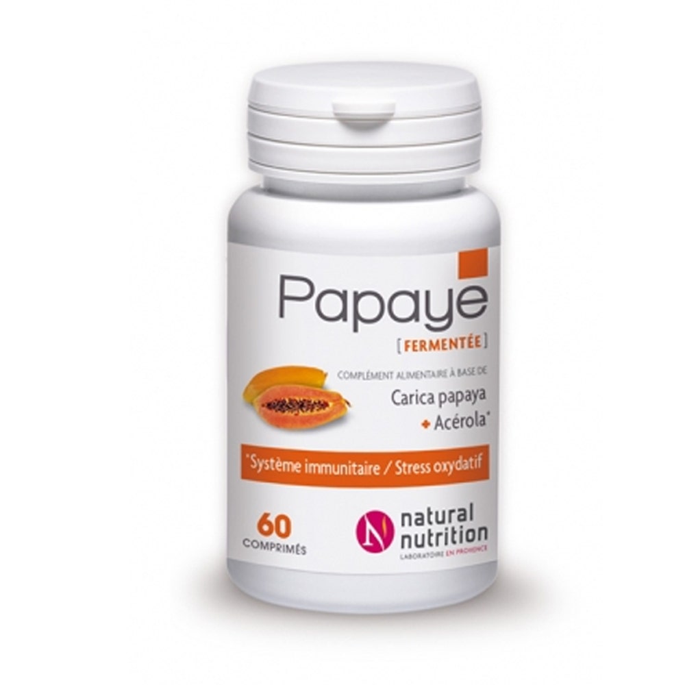 Natural Nutrition Papaye Fermentee 60 Comprimes