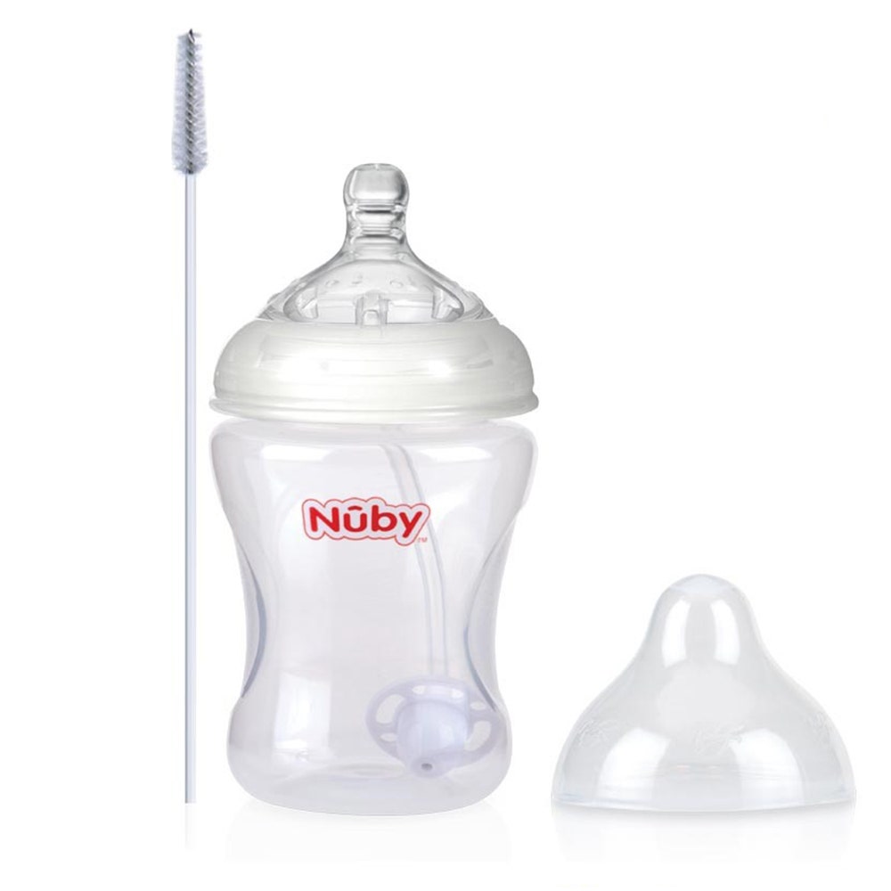 Nuby Biberon anticolica antireflusso con cannuccia 360&deg; da 0 mesi in su 240 ml