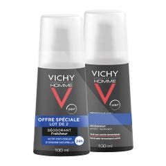 Vichy Déodorant Deodorante Spray Ultra Fresco 2x100ml