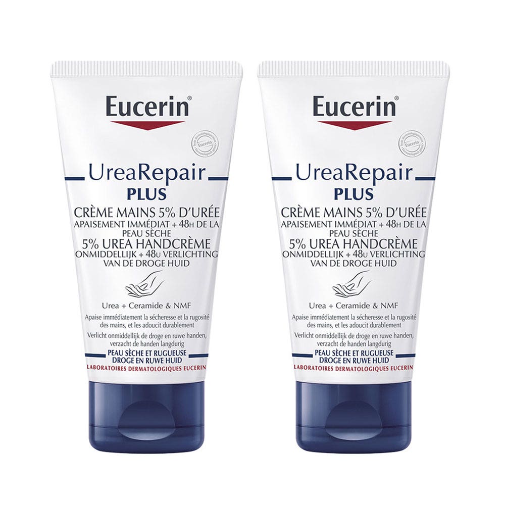 Eucerin UreaRepair Plus Crema mani 5% urea Pelle Secca e Danneggiata 2 x 75 ml