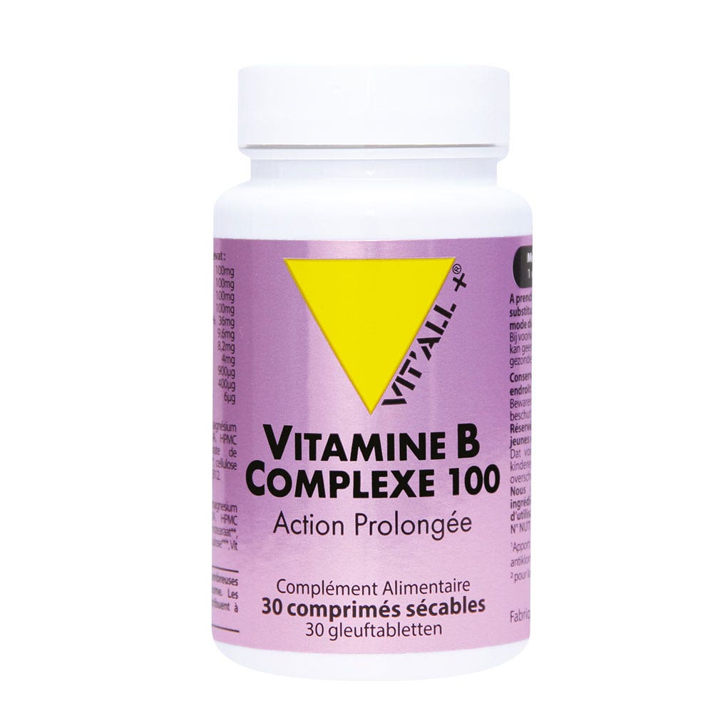 Vit'All+ Vitamina B Complesso 100 a rilascio prolungato 30 compresse