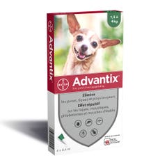 Advantix Pipette per Cani di Piccola Taglia Da 1.5 A 4 kg X 4