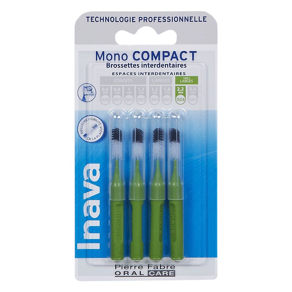 Inava Scovolini interdentali 2,2 Mm Verde X4 Mono Compact