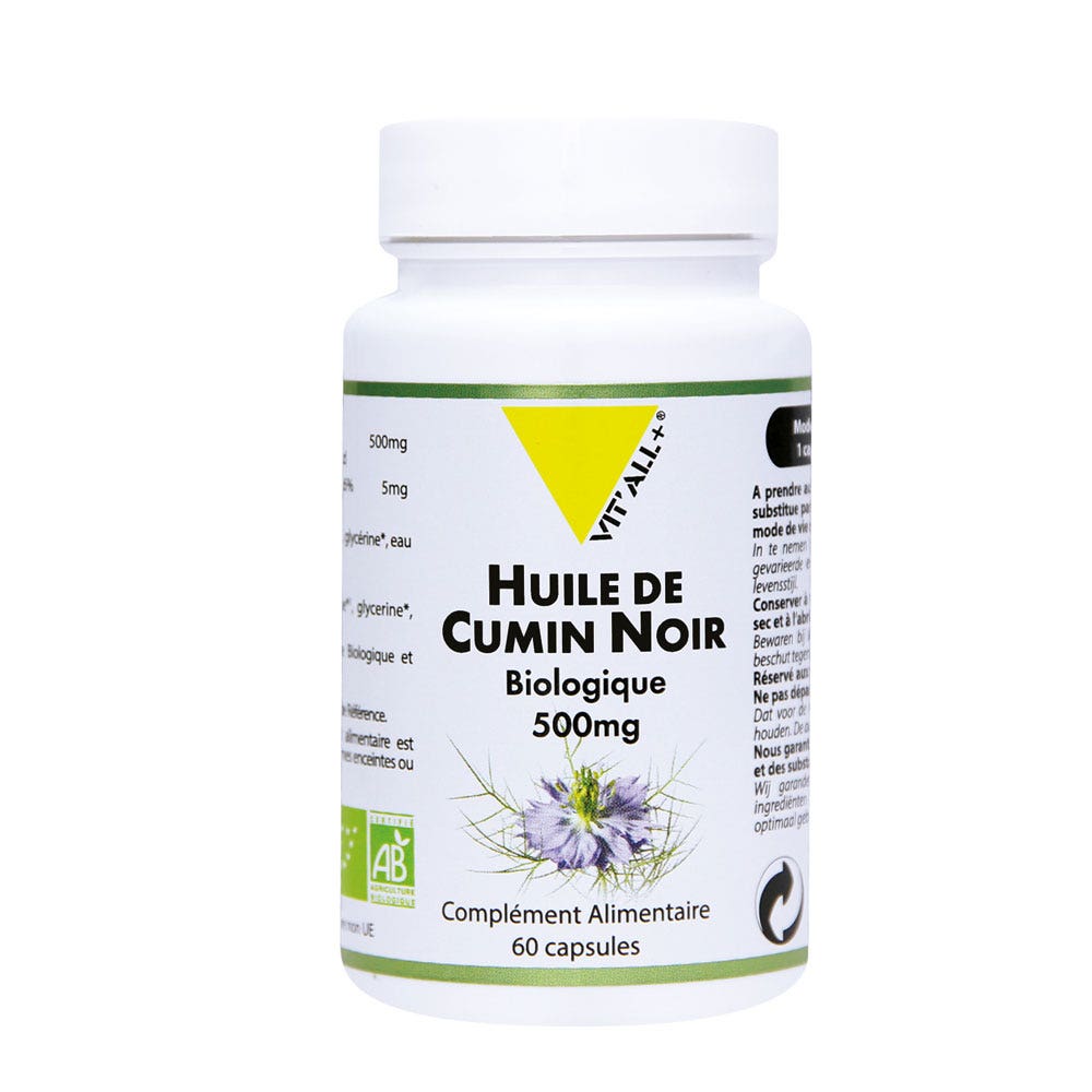 Vit'All+ Olio di cumino nero 500mg 60 Capsule