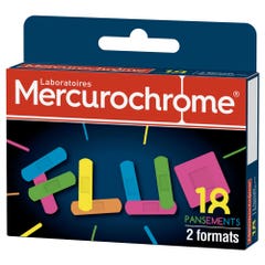 Mercurochrome Pansements Fluo 2 Tailles X18 2 Formats x18