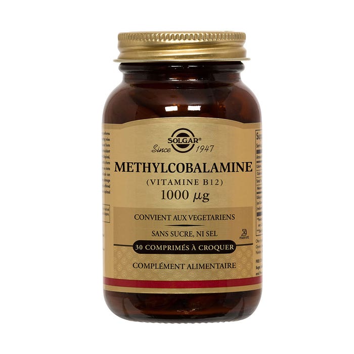 Solgar Metilcobalamina (vitamina B12) 30 Compresse Vitalité Cardiovasculaire