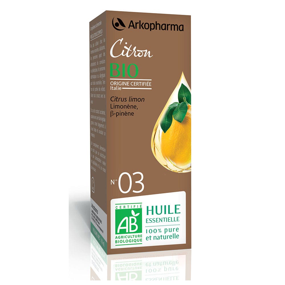 Arkopharma Arkoessentiel huile essentielle N°3 limone bio 10 ml