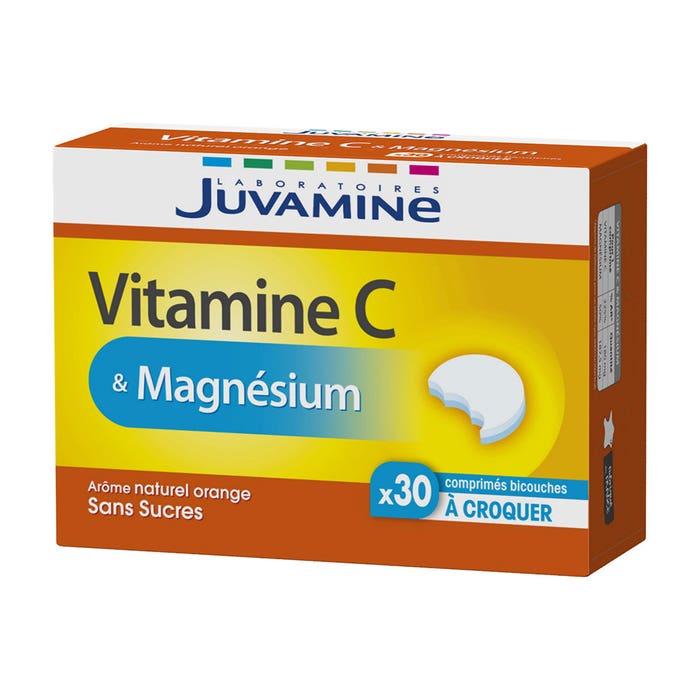 Vitamine C + Magnesio 30 Compresse Masticabili Juvamine