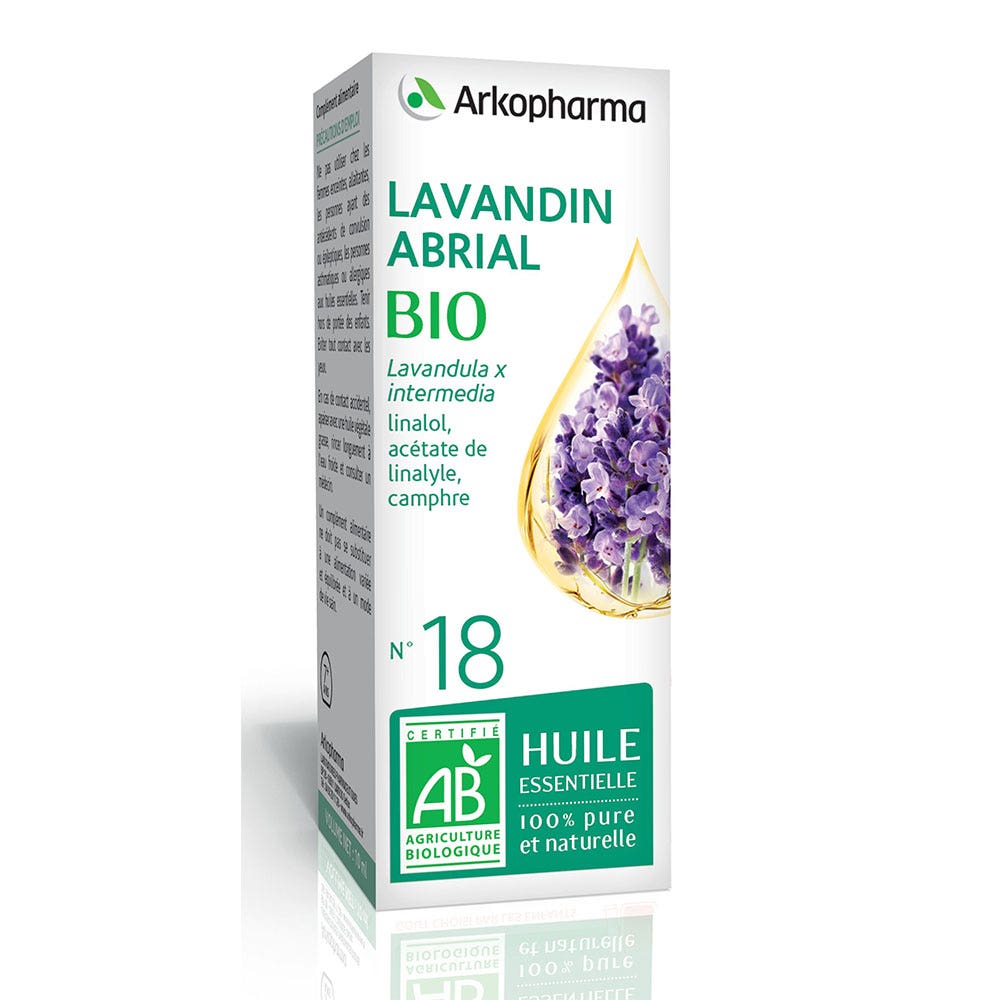 Arkopharma Arkoessentiel Olio essenziale n. 18 Lavandino Abrial (lavandula X Intermedia) 10 ml