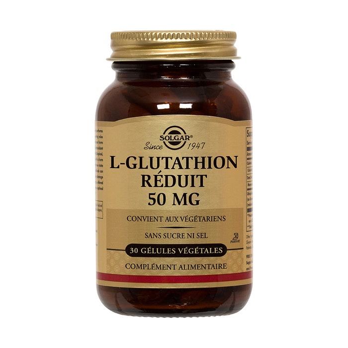 Solgar L-glutatione 30 Geluli vegetali Glutathion Detox Antioxydant 50 mg