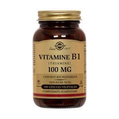 Solgar Vitamine B1 (tiamina) 100 Gelulati vegetali Défenses immunitaires Vitalité 100 mg