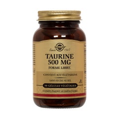 Solgar Taurina 50 Geluli Vegetali Vitalité Cardiovasculaire 500 mg