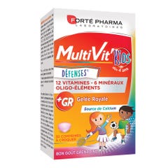 Forté Pharma MultiVit'4G Multivitamine per Bambini Vitamine Minerali arricchite con Calcio 30 compresse masticabili