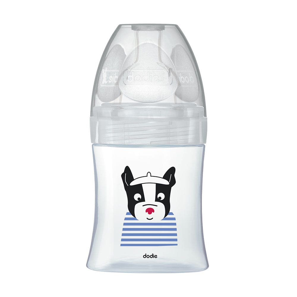 Dodie BIBERON IN VETRO DA 0 A 6 MESI FLUSSO 1 SENSAZIONE + 150ML DODIE