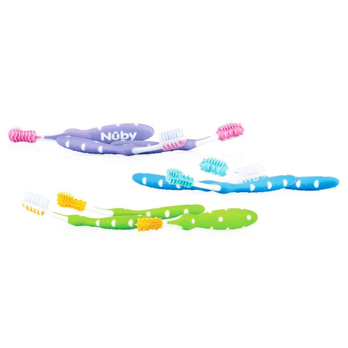 Set di 3 spazzolini da denti Nuby