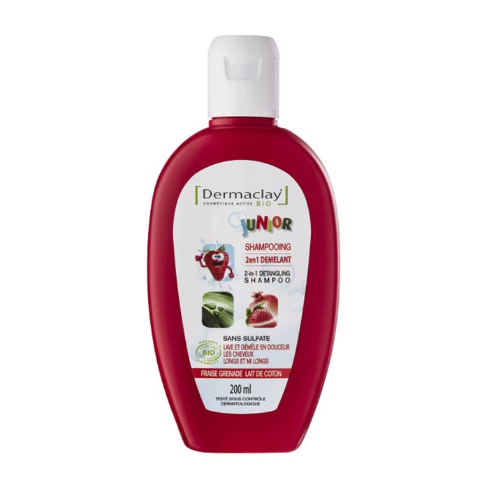 Shampoo biologico districante 2in1 per bambini 200 ml Dermaclay