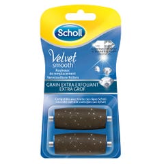 Scholl Velvet Smooth Rulli di ricambio Extra grana esfoliante x2