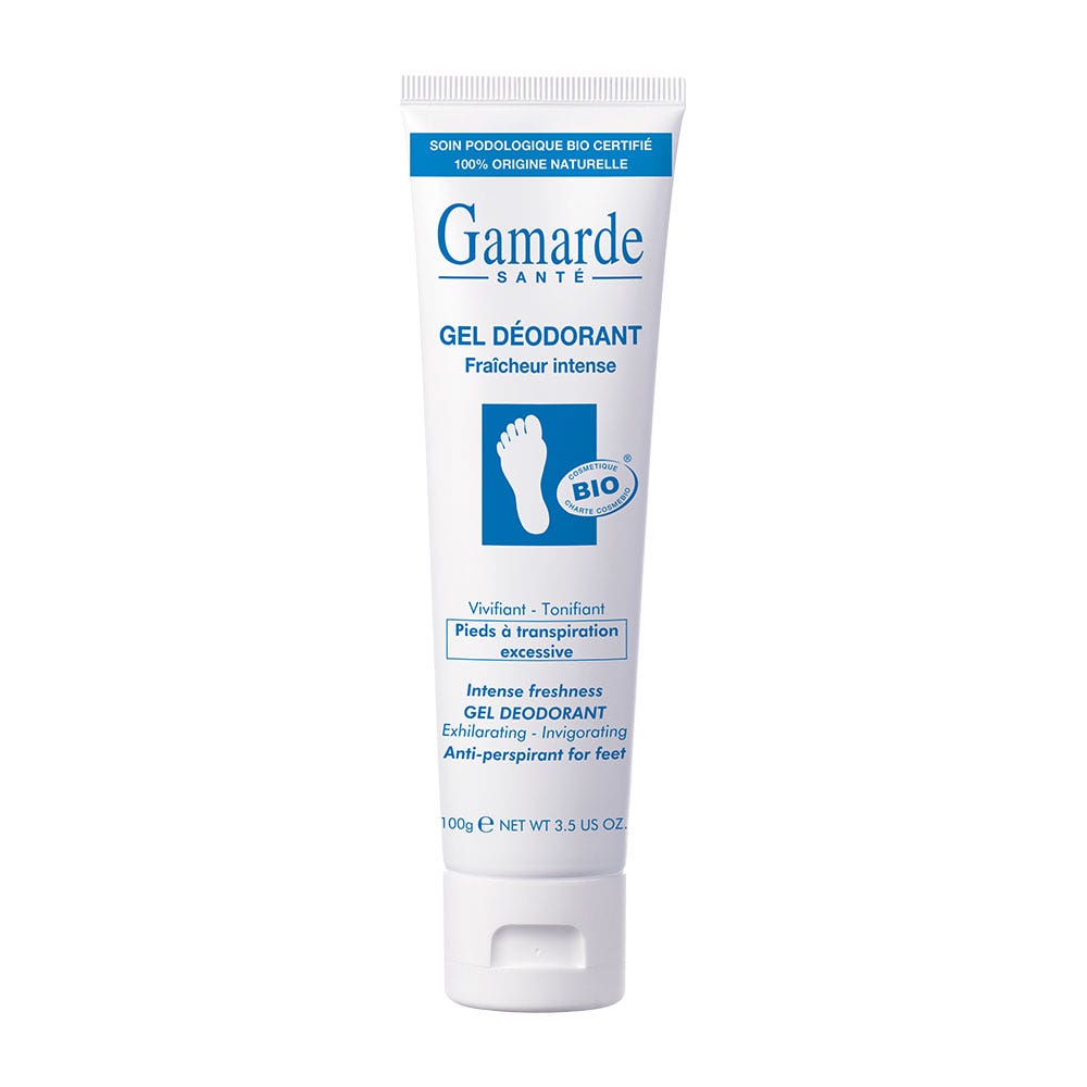 Gamarde Gel deodorante freschezza intensa bio per piedi con sudorazione eccessiva 100g