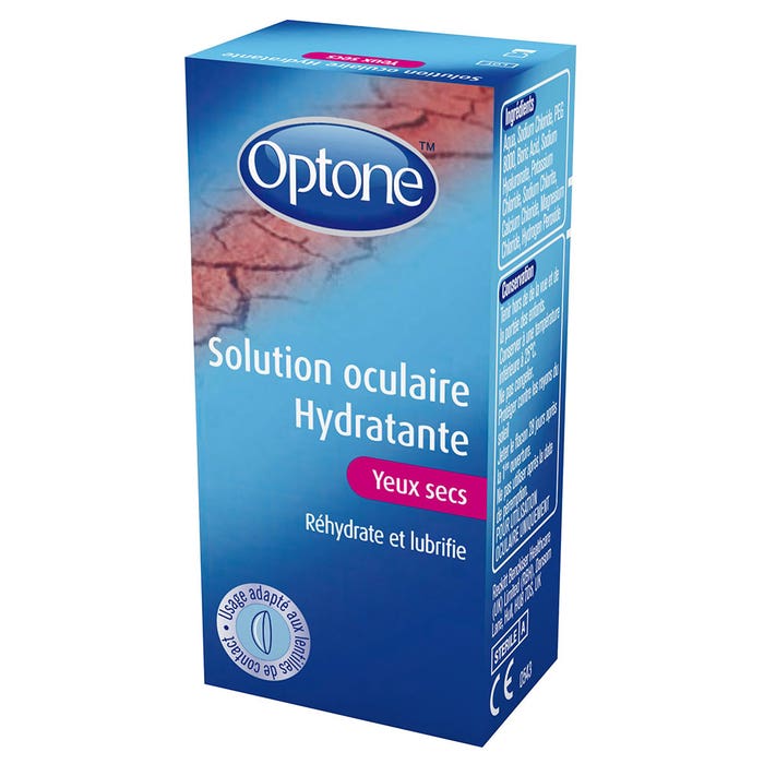 Bottiglia di soluzione idratante per occhi secchi 10ml Optone
