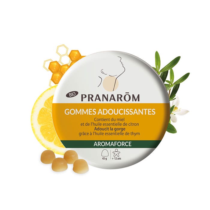 Pranarôm Aromaforce Gomme emollienti Bio Limone e Miele 45g